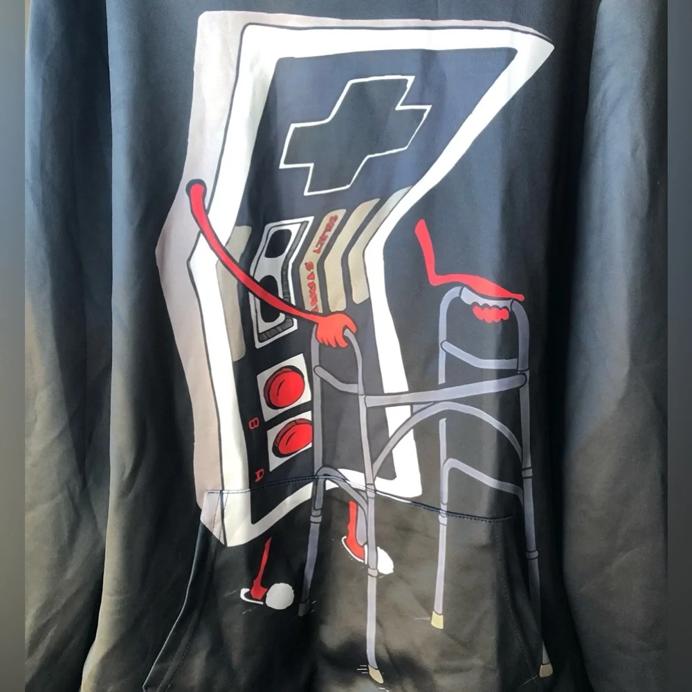 Graphic Black and White Hoodie Game Fashion Express Your Unique Style Customize - Picture 5 of 5
